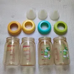 pigeon 哺乳瓶 4本セット　160ml　おまけの乳首は希望者のみ付けます