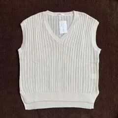 Honeys グラシア 透かし編みベスト size L