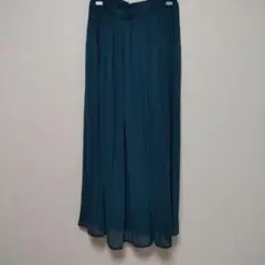 ダークティール プリーツロングスカート