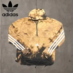【激レア】adidas タイダイ ハーフジップ パーカー BORO ストライプ