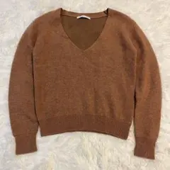 【美品】ETRE TOKYO カシミヤVネックニット ブラウン キャメル
