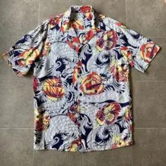 フランス製　オープンカラーシャツ　アロハシャツ　HAWAI Sサイズ