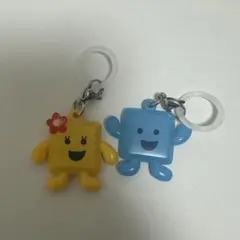 もじぴったん　めじるしアクセサリー　もじちゃん　もじくん　青
