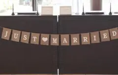JUST ♥ MARRIED バナー ウェディング