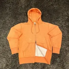 ユニクロ ジップアップパーカー ライトオレンジ M ダブルジップ UNIQLO