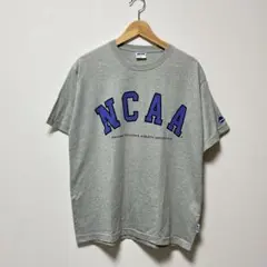 NCAA グレー Tシャツ　半袖 ロゴT LL ゆったりサイズ　KM0160
