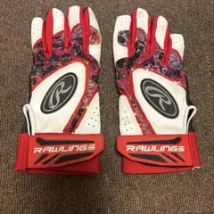 RAWLINGS バッティング用手袋 赤/白