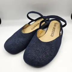 COULEUR VARIE/クロールバリエ ダブルストラップサンダル ネイビー