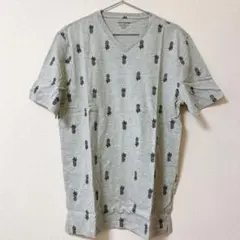 新品 Tシャツ バイナップル柄 グレー