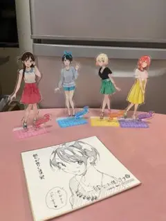 かのかり展アクリルスタンド4体&色紙一枚セット