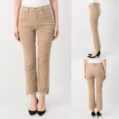 マザー Insider Crop Step Fray コーデュロイ キャメル