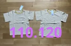 お出掛けに 【新品】UNIQLOTシャツ2枚セット（110.120）