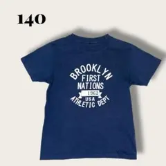 涼感セール★BROOKLYN NATIONS 紺Tシャツ　140　ヒラキ　キッズ