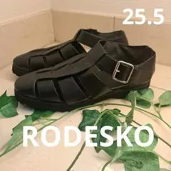 【本日削除】メンズ　グルカサンダル　ブラック　25.5　ロデスコ