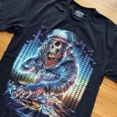 rock j hang 極美品 古着 Tシャツ DJ スカル イラスト