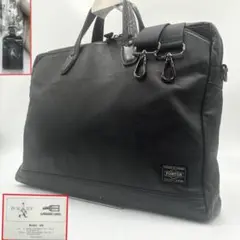 良品 PORTER タウゼン ビジネスバッグ オールレザー 2way 黒 A4可