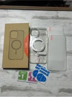 ガラスフイルム（2枚）+ケース iPhone14 Pro用 クリア