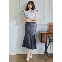 Herlipto Mermaid Denim Effect Skirt Mサイズ