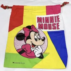希少！ミニーマウス 巾着 バッグ ディズニー Disney レトロ 小物入れ