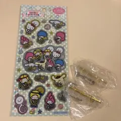 サンリオミュージックステッカー　キラメッキ楽器　フルート2本　匿名発送