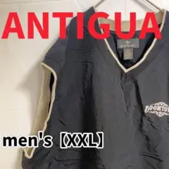 Y197【ANTIGUA】ナイロンベスト【XXL】ブラック