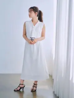 COHINA バックプリーツボウタイワンピース