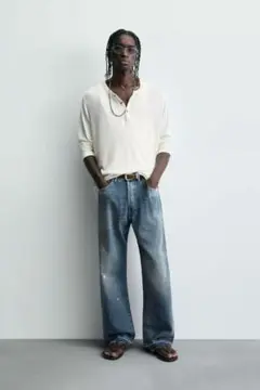 ZARA ルーズフィットデニム　バギーデニム