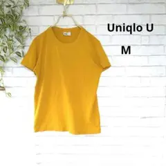 【Uniqlo U ユニクロ】半袖　Tシャツ 　M 　マスタード