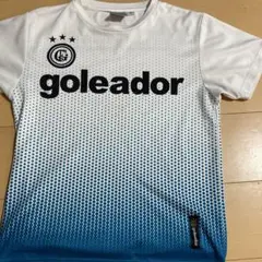 goleador ドットパターンシャツ ホワイト/ブルー