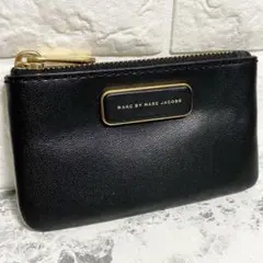極美品 マークジェイコブス キーリング付き コインケース レザー バイカラー