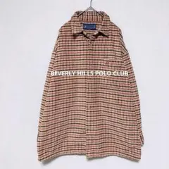 BEVERLY HILLS POLO CLUB/チェック長袖シャツ/古着3327