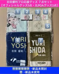 吉田優利プロ グッズ５点セット ［トレーディングカード４点、フェイスタオル1点］ 吉田優利プロ グッズ5点セット ［トレーディングカード4点