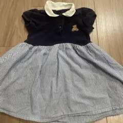 petit main ワンピース 90cm ネイビー