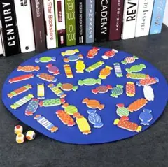 木製　パズルゲーム　知育玩具　キャンディ　カラフル　モンテッソーリ　色別認識