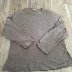 GU ブラウン 長袖Tシャツ L