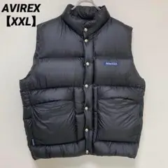 【美品XXL】アヴィレックス USA ダウンベスト ブラック 大きいサイズ