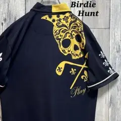 バーディーハント　Birdie Hunt ポロシャツ 半袖　スカル骸骨　L
