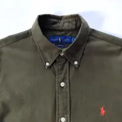 Ralph Lauren ボタンダウン長袖シャツ S オリーブ