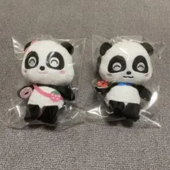 【新品未使用】ベイビーバス　ゴムひも付きぬいぐるみ　パンダ　キキ　ミュウミュウ