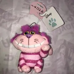 ディズニーキャラクターきてにゃ〜ボールチェーンマスコット　チェシャ猫　ぬいぐるみ