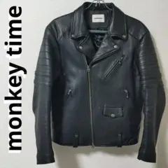 monkey timeラムレザーダブルライダースジャケット バイカータイプ