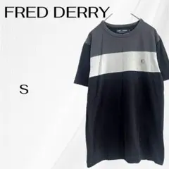 フレッドペリー　ブラック　Tシャツ　半袖　ロゴ　S　綿100％