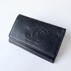 CHANEL シャネル キャビアスキン キーケース6連 ココマーク
