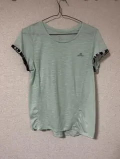 トレーニングトップ ミントグリーン カラフル袖