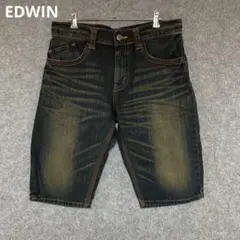EDWIN デニムショートパンツ ダークブルー