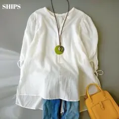 超美品　シップス　半袖ブラウス　ゆったり　シフォンブラウス