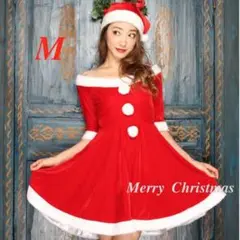 クリスマス コスプレ レディース サンタ ワンピース オフショル 韓国 冬服 服