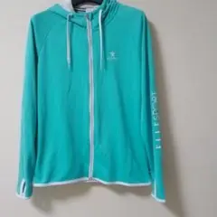 ELLE SPORT ターコイズ フルジップフーディ