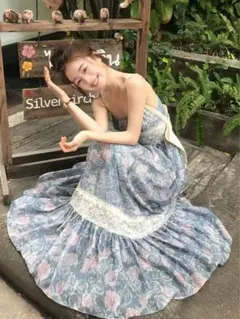 夏の涼しさ✿花柄ロングワンピース・お洒落で快適