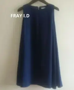 FRAY I.D ネイビー ノースリーブ ひざ丈ワンピース